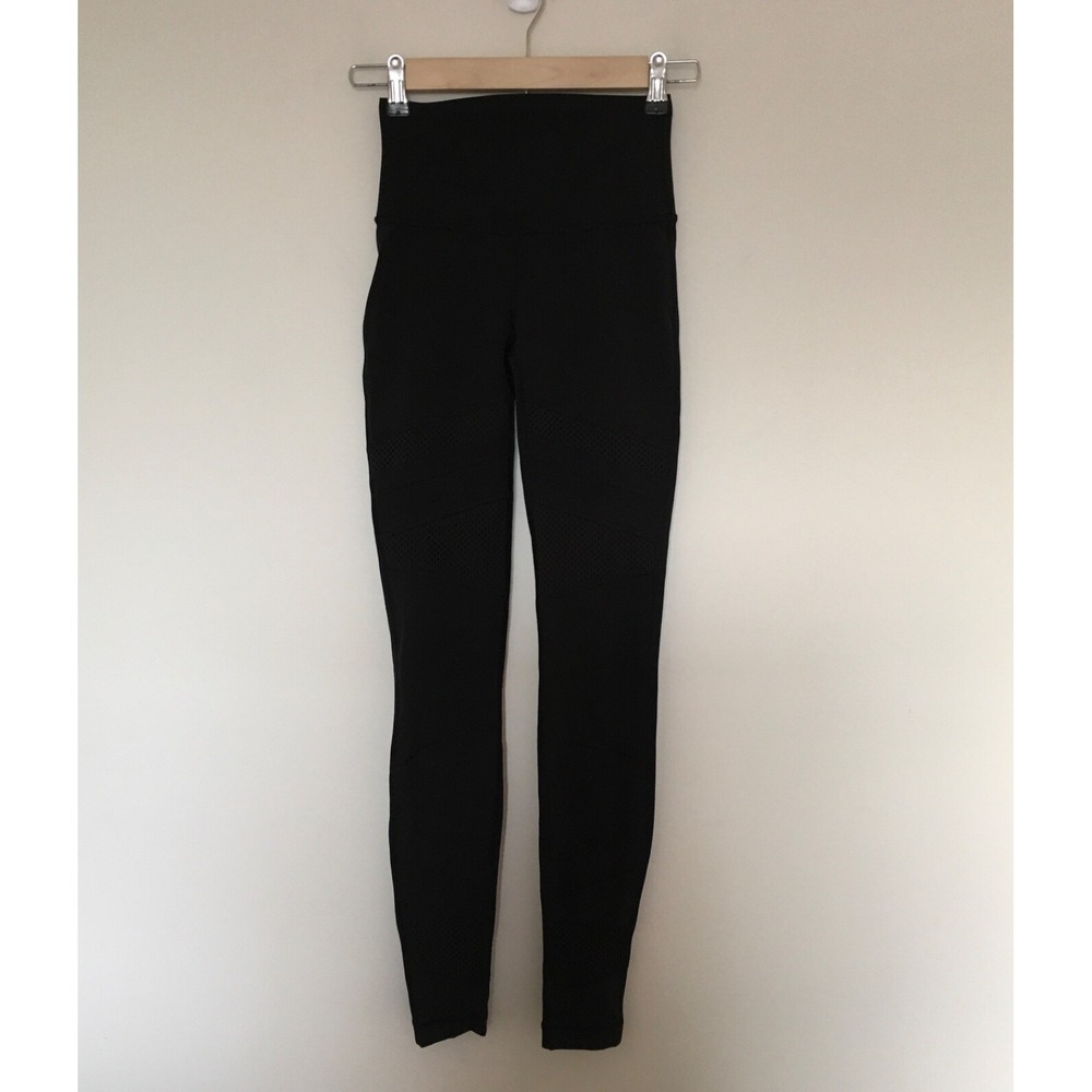 Lululemon Wunder Under High Rise Tight Mix & Mesh 28" Black Legging Sz 2